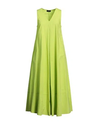 Roberto Collina Woman Maxi Dress Light Green Size L Cotton