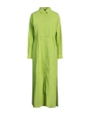 Roberto Collina Woman Maxi Dress Lime Green Size M Cotton In Green