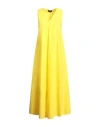 Roberto Collina Woman Maxi Dress Yellow Size L Cotton In Yellow