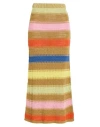 Roberto Collina Woman Maxi Skirt Camel Size M Cotton In Multi