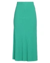 Roberto Collina Woman Maxi Skirt Green Size S Viscose, Polyester