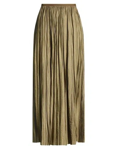 Roberto Collina Woman Maxi Skirt Military Green Size M Polyester