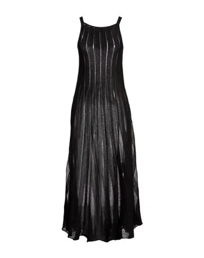 Roberto Collina Woman Midi Dress Black Size L Viscose, Polyester