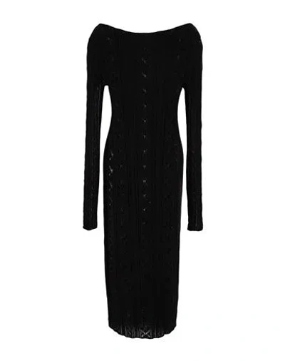 Roberto Collina Woman Midi Dress Black Size M Cotton