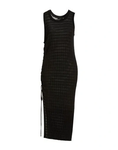 Roberto Collina Woman Midi Dress Black Size S Cotton, Elastane