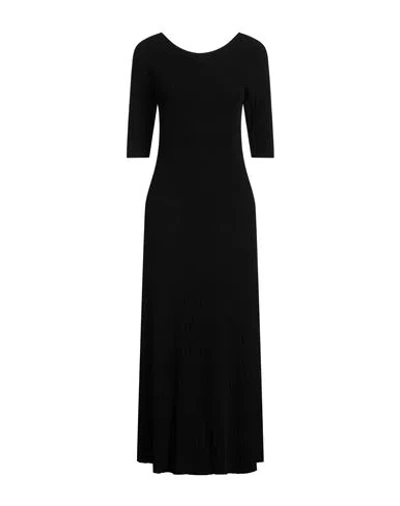 Roberto Collina Woman Midi Dress Black Size Xl Viscose, Polyester