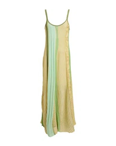 Roberto Collina Woman Midi Dress Light Green Size S Cotton, Viscose, Linen, Polyester
