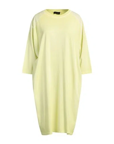 Roberto Collina Woman Midi Dress Lime Green Size M Cotton In Green