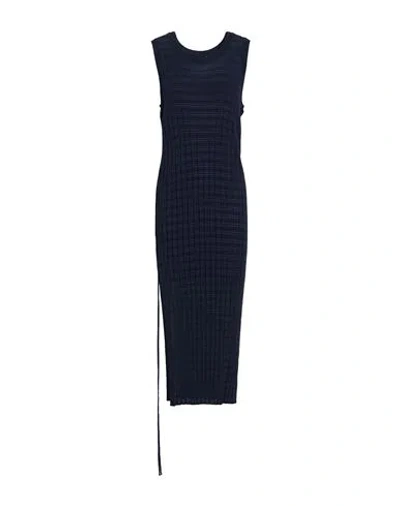 Roberto Collina Woman Midi Dress Midnight Blue Size M Cotton, Elastane