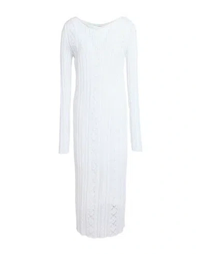 Roberto Collina Woman Midi Dress White Size M Cotton