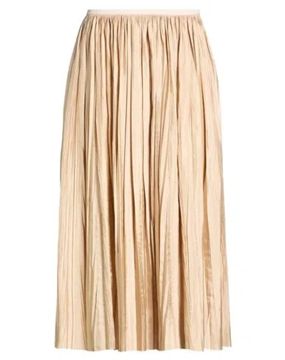 Roberto Collina Woman Midi Skirt Beige Size Xs Polyester In Brown
