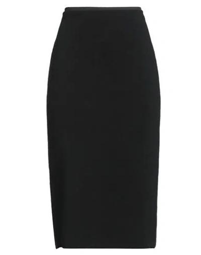 Roberto Collina Woman Midi Skirt Black Size M Merino Wool, Elastane