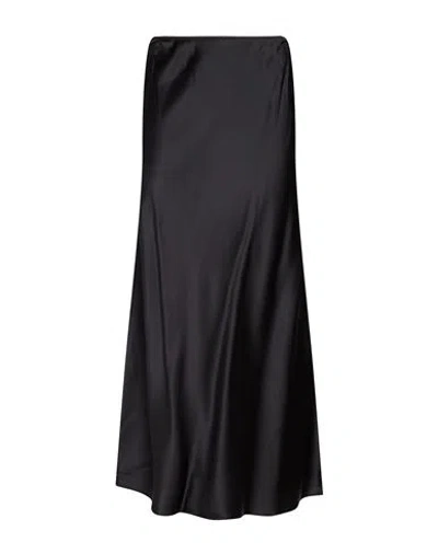 Roberto Collina Woman Midi Skirt Black Size S Silk, Elastane