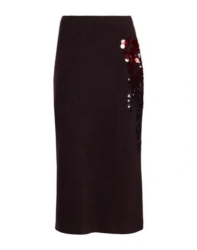 Roberto Collina Woman Midi Skirt Burgundy Size Xs Wool In Purple