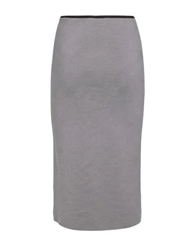 Roberto Collina Woman Midi Skirt Grey Size S Wool, Elastane