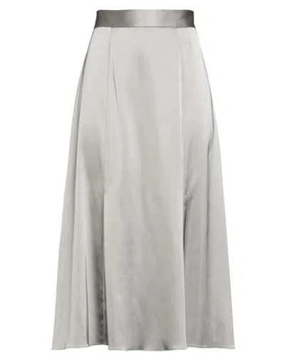 Roberto Collina Woman Midi Skirt Light Grey Size S Polyester, Elastane