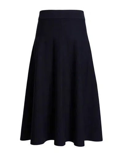 Roberto Collina Woman Midi Skirt Navy Size M Merino Wool In Blue
