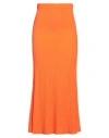 Roberto Collina Woman Maxi Skirt Orange Size S Viscose, Polyester