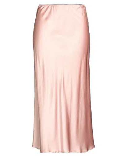 Roberto Collina Woman Midi Skirt Pink Size Xs Silk, Elastane