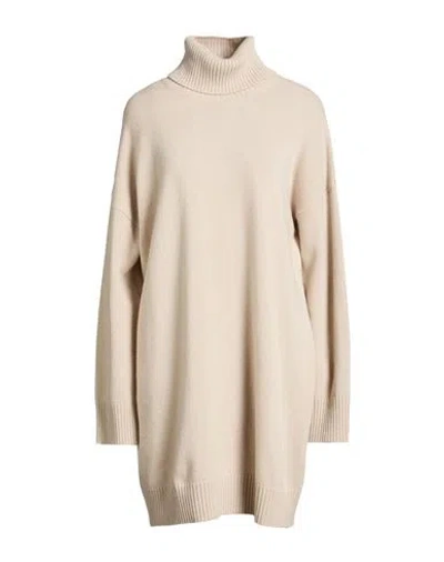Roberto Collina Woman Mini Dress Beige Size S Merino Wool, Cashmere In Neutral