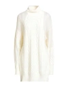 Roberto Collina Woman Mini Dress Ivory Size S Merino Wool, Baby Alpaca Wool, Nylon In White