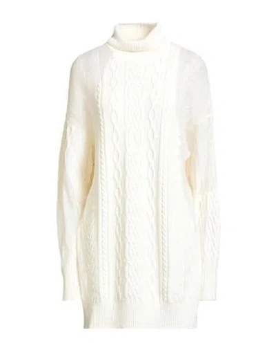 Roberto Collina Woman Mini Dress Ivory Size S Merino Wool, Baby Alpaca Wool, Nylon In White