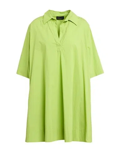 Roberto Collina Woman Mini Dress Lime Green Size L Cotton