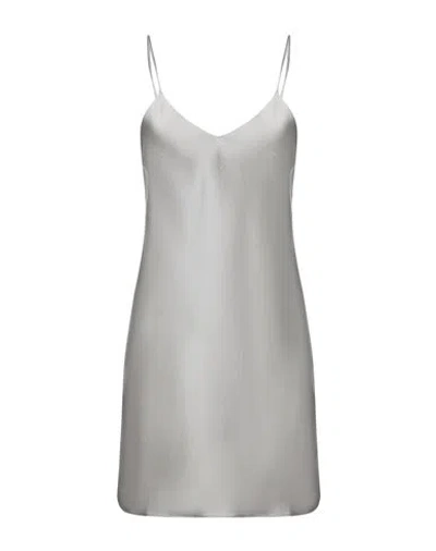 Roberto Collina Woman Mini Dress Taupe Size M Polyester, Elastane In Grey