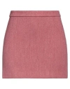 Roberto Collina Woman Mini Skirt Antique Rose Size M Wool, Linen, Nylon In Pink