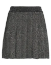 Roberto Collina Woman Mini Skirt Black Size M Wool, Viscose, Polyester In Neutral