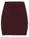 Roberto Collina Woman Mini Skirt Burgundy Size S Merino Wool, Cashmere In Red