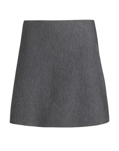 Roberto Collina Woman Mini Skirt Charcoal Size S Merino Wool In Gray