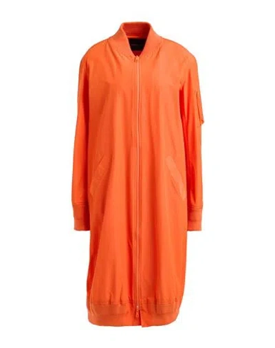 Roberto Collina Woman Overcoat & Trench Coat Orange Size S Polyester, Cotton