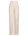 Roberto Collina Woman Pants Ivory Size M Polyester In Beige