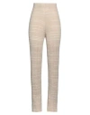 Roberto Collina Woman Pants Beige Size S Linen, Polyester In Beige