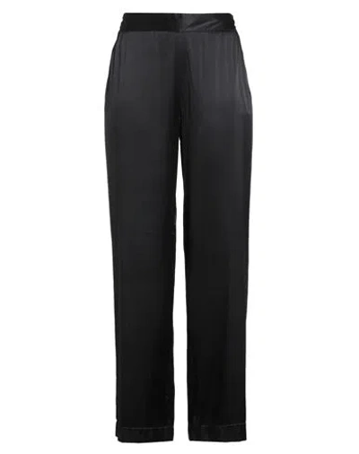 Roberto Collina Woman Pants Black Size S Silk, Elastane