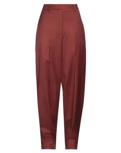 Roberto Collina Woman Pants Brick Red Size M Merino Wool