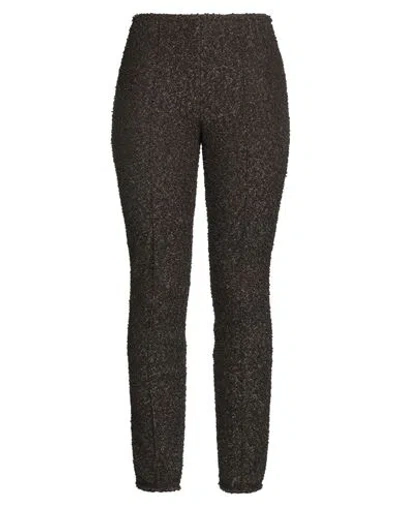 Roberto Collina Woman Pants Brown Size S Wool, Nylon, Polyester, Silk In Black