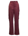 Roberto Collina Woman Pants Burgundy Size S Polyester, Elastane In Red