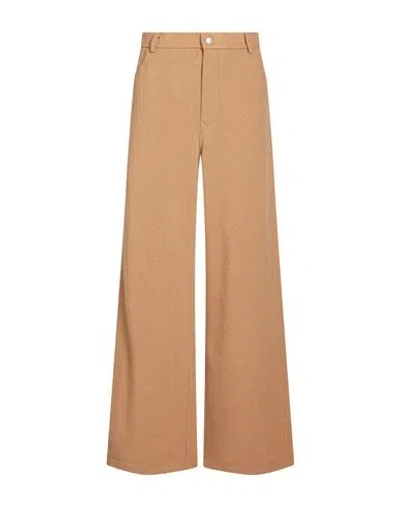 Roberto Collina Woman Pants Camel Size 14 Merino Wool, Cashmere In Nude