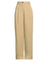 Roberto Collina Woman Pants Camel Size L Viscose, Linen, Cotton In Beige