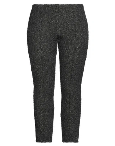 Roberto Collina Woman Pants Charcoal Size L Wool, Nylon, Polyester, Silk In Black