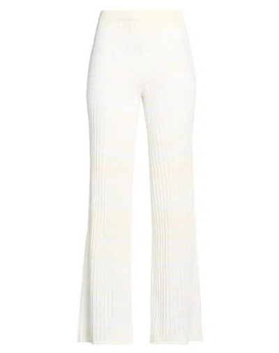 Roberto Collina Woman Pants Cream Size S Cotton, Nylon In White