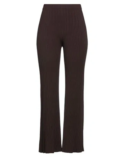 Roberto Collina Woman Pants Dark Brown Size M Viscose, Polyester