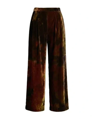 Roberto Collina Woman Pants Dark Brown Size Xs Viscose, Polyamide