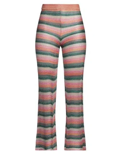 Roberto Collina Woman Pants Green Size Xs Viscose, Metallic Polyester, Nylon