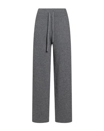 Roberto Collina Woman Pants Grey Size 12 Merino Wool, Cashmere In Gray