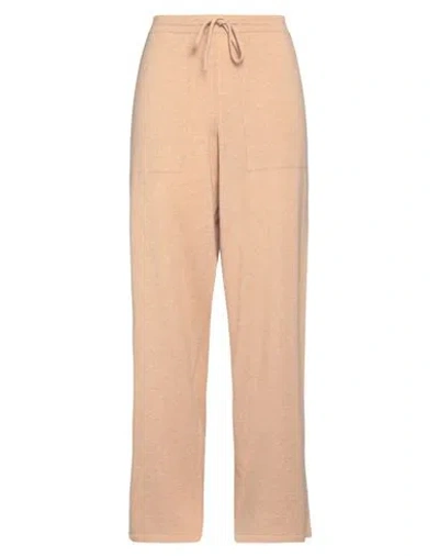 Roberto Collina Woman Pants Light Brown Size M Merino Wool In Beige