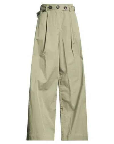 Roberto Collina Woman Pants Military Green Size S Cotton