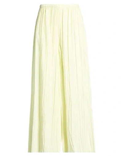 Roberto Collina Woman Pants Pastel Yellow Size M Polyester In Gold